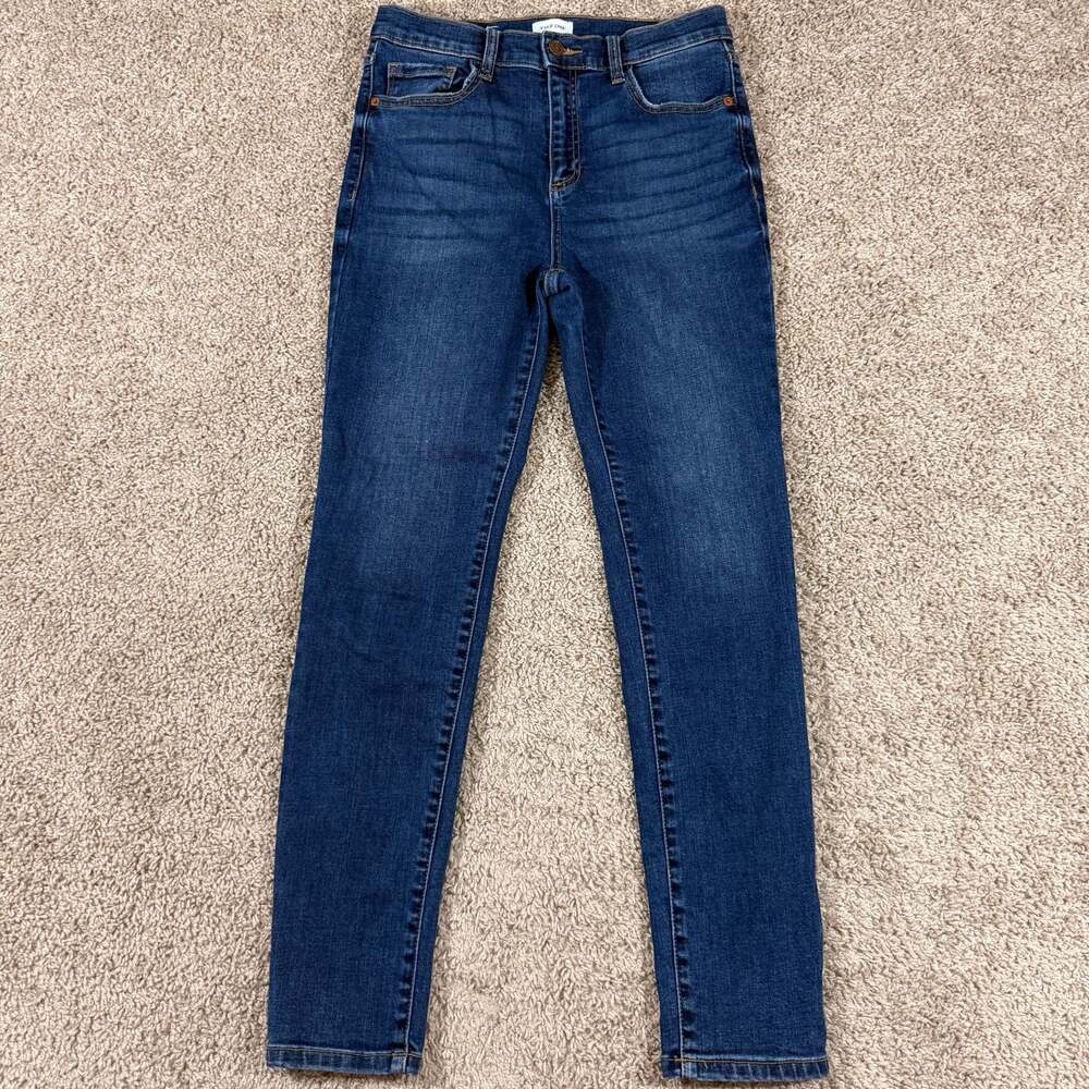 Sneak Peek Womens 5 W27 Skinny Jeans Medium Wash Stretch Denim Mid Rise Blue